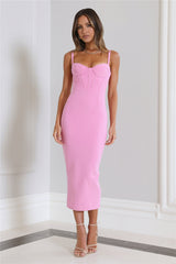 Time To Charm Midi Dress Pink