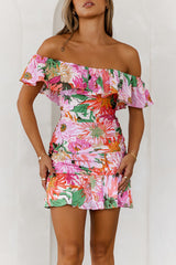 It'S Party Time Off The Shoulder Mini Dress Pink