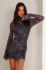 Runaway Jordi Mini Dress Iris Oxana Print