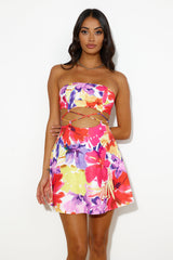 Runaway Stelani Mini Dress Pink Floral