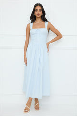 Luxe Serene Midi Dress Blue
