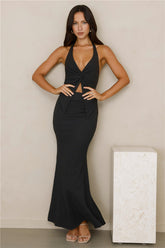 Coral Cove Maxi Skirt Black