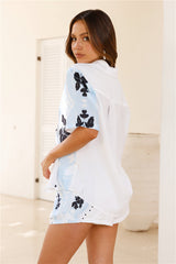 Seven Wonders Western Shorts White Blue