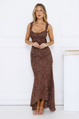 Enchanted Empire Maxi Dress Brown