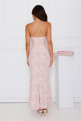 Lagoon Luxe Strapless Maxi Dress Pink