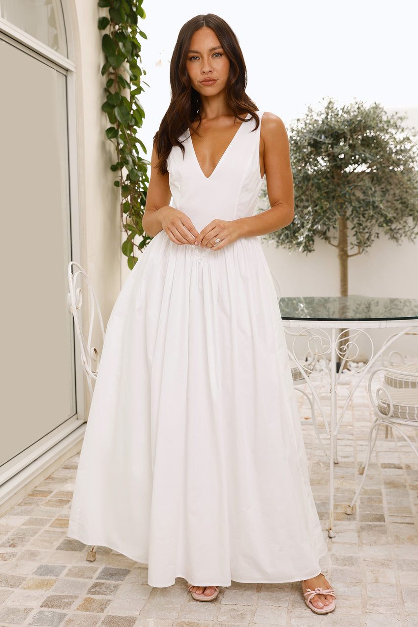 Love In The Maldives Maxi Dress White