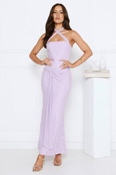 Kissed By Stars Halter Maxi Dress Purple