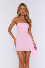 Lover Form Strapless Mini Dress Light Pink