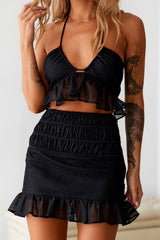 Sur Belle Time Untold Crop Top Black