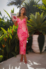 Let'S Adventure Mesh Maxi Dress Pink