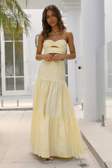 Runaway Ayla Maxi Skirt Lemon