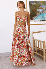 Seven Wonders Madeira Maxi Skirt Orange Floral