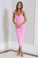 Time To Charm Midi Dress Pink