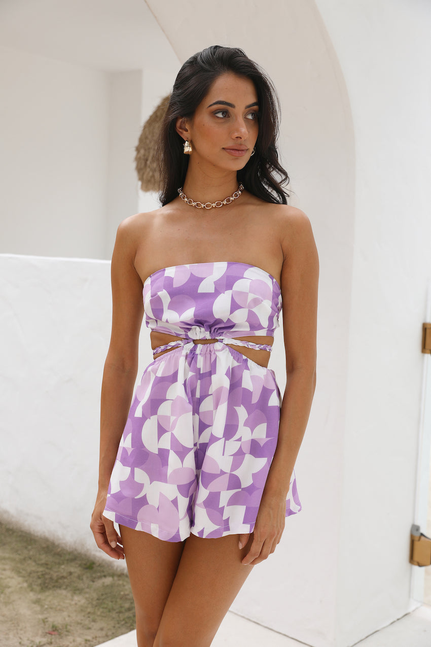 Skip To Somewhere Romper Purple