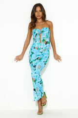 It'S Always You Mesh Maxi Skirt Blue