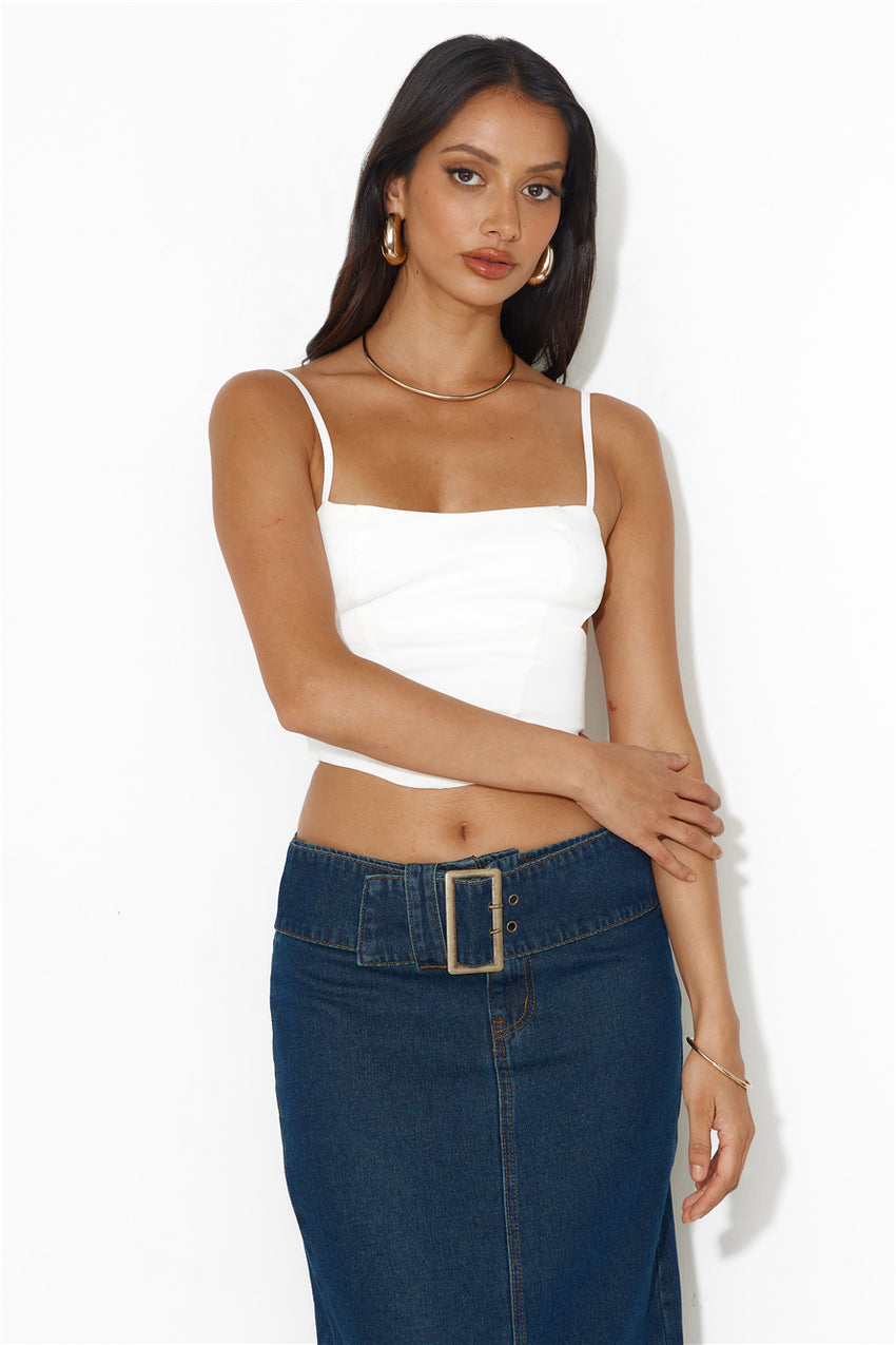 Fave Crop Top White