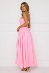 Wise Tales Strapless Maxi Dress Light Pink