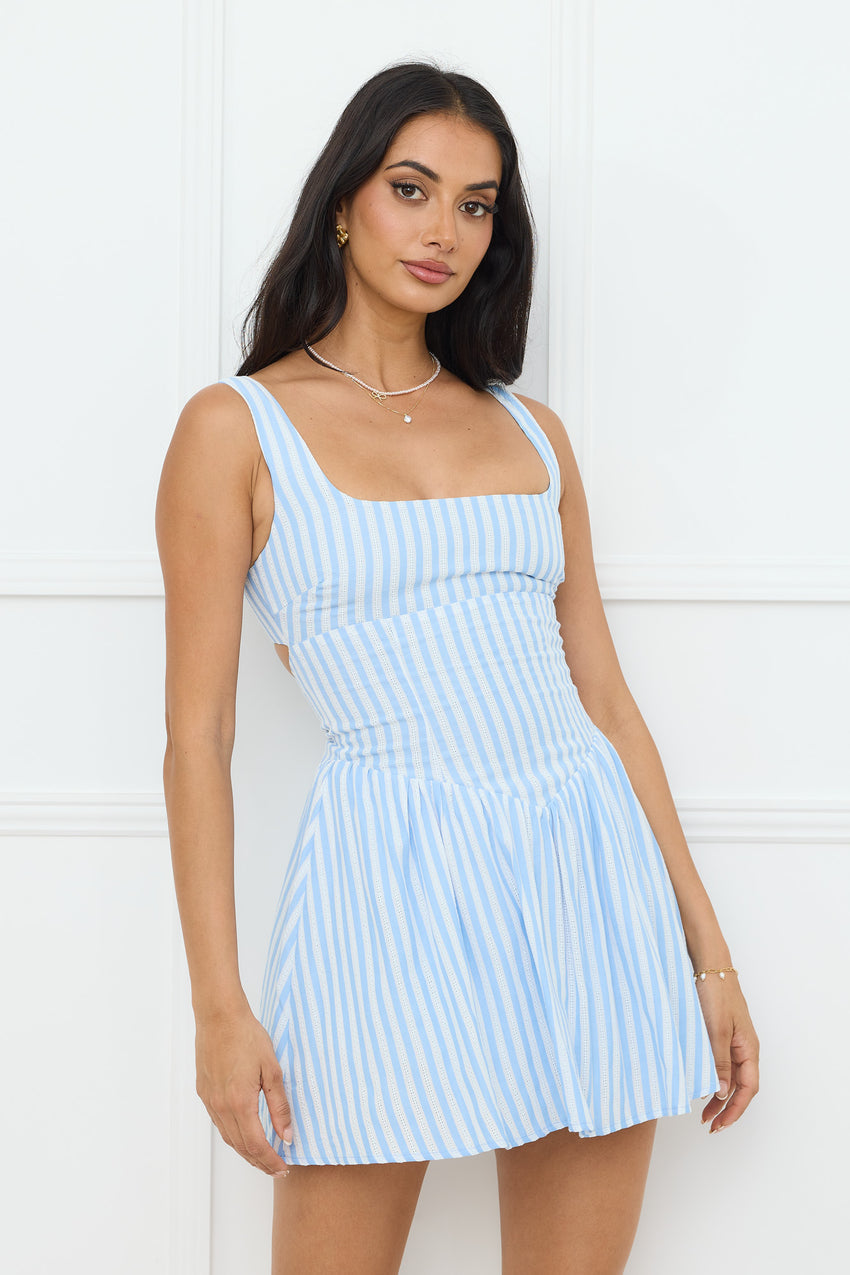 Gleaming Daylight Mini Dress Blue