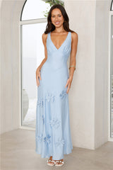Juicy Floral Maxi Dress Blue