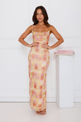 Every Detail Mesh Maxi Dress Mustard