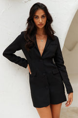 Runaway Mei Blazer Dress Black