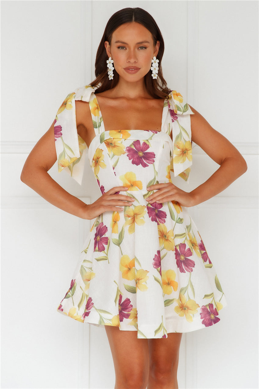 Floral Horizon Mini Dress Purple