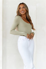 Base Second Skin Long Sleeve Bodysuit Sage