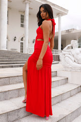 Flirting In Fiji Maxi Dress Red