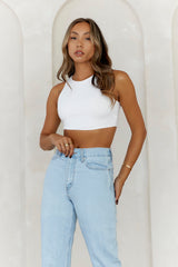 Base The Classic Crop Top White
